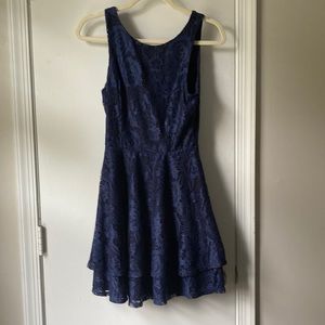 Juniors Small Navy Lace Dress